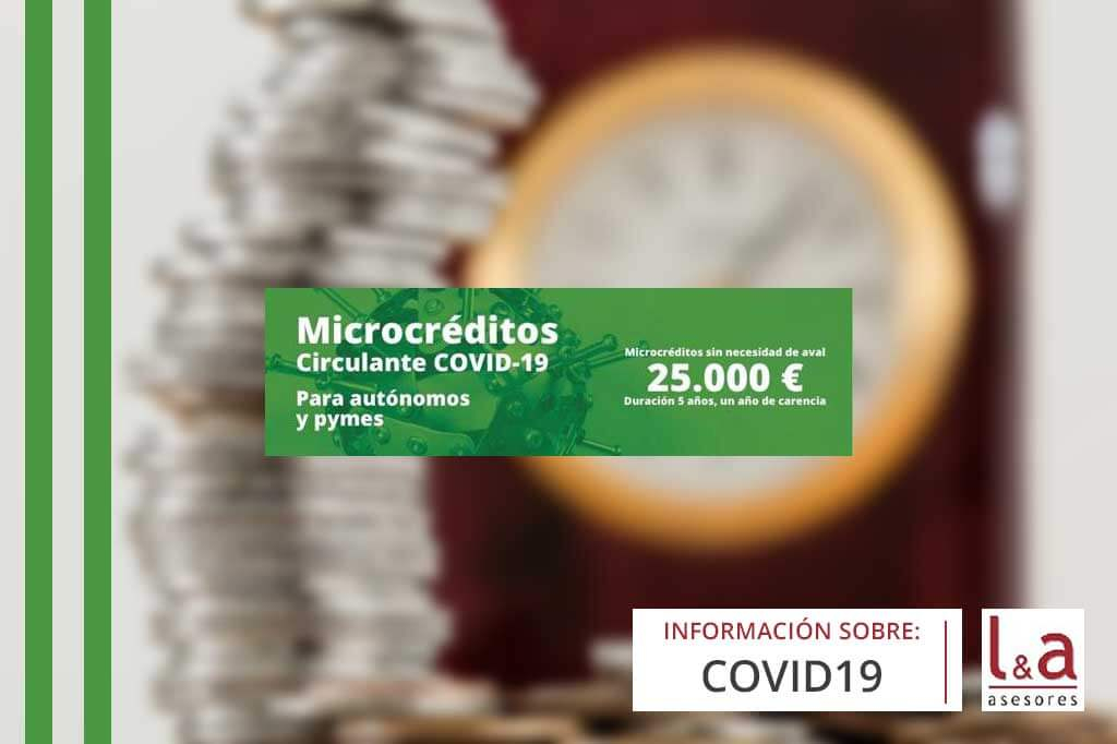 Microcréditos circulante COVID-19 para autónomos y Pymes